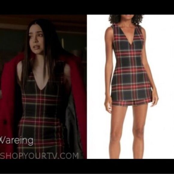 Maje size 34/US 0 IRIS Tartan Plaid Synthetic Sleeveless V-Neck Jumpsuit Romper - Picture 7 of 16